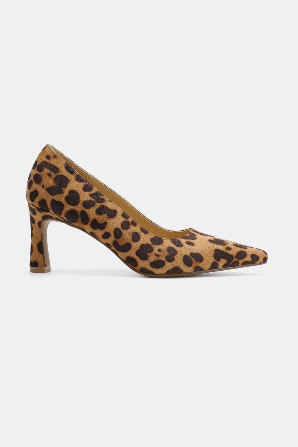 Beast Fashion Faux Suede Leopard Point Toe Pumps