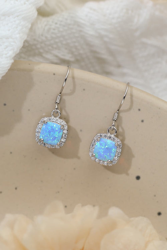 Opal Square Drop Earrings