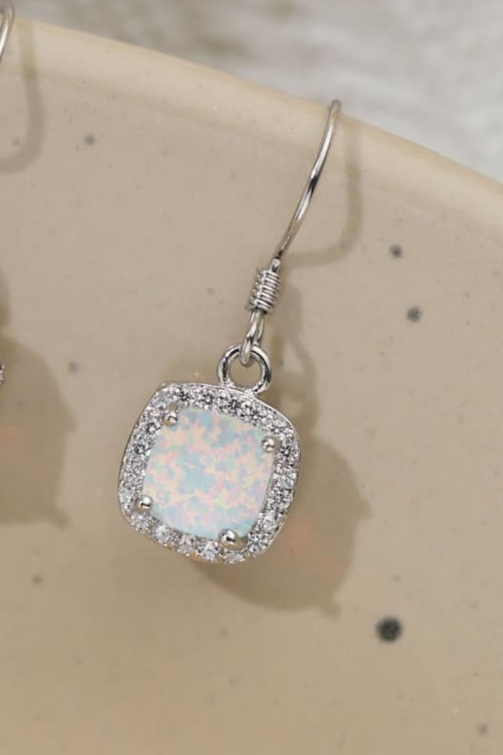 Opal Square Drop Earrings